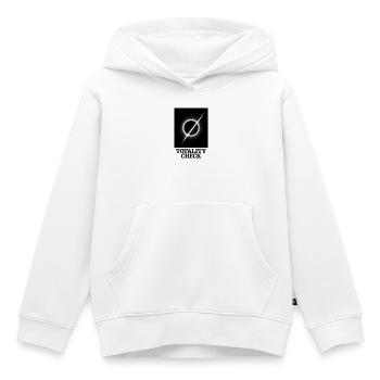 Totalité vérifiée | Eclipse - Sweat Premium à capuche enfant bio - blanc - Devant - AI Model Kid Female (0cm)