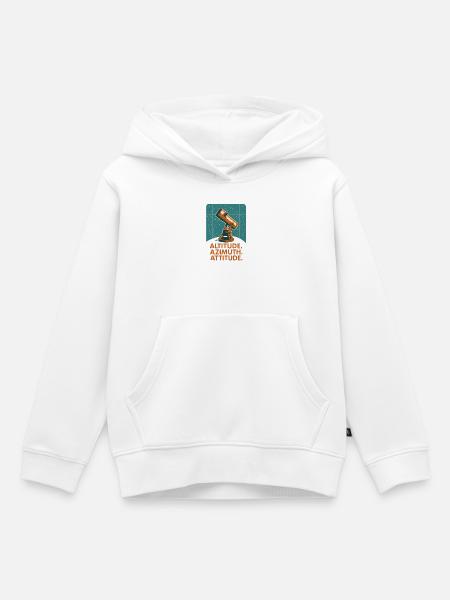 Höhe Azimut Haltung | Astronomie - Kinder Premium Organic Hoodie - Weiß