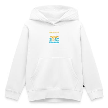 Bateau de croisière - Sweat Premium à capuche enfant bio - blanc - Devant - AI Model Kid Female (0cm)