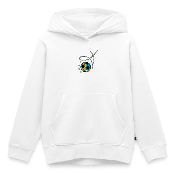 Événement de football - Sweat Premium à capuche enfant bio - blanc - Devant - AI Model Kid Female (0cm)