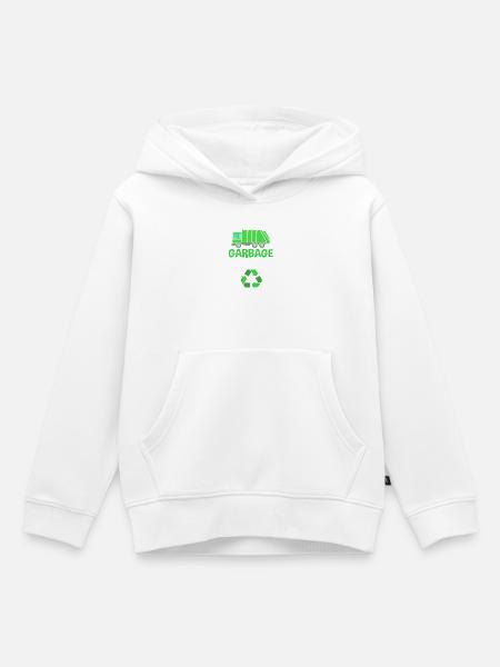 Mülleimer Müllwagen Müllauto Müllmann - Kinder Premium Organic Hoodie - Weiß