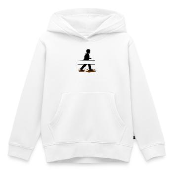 Wadloper Boy Custom – Divertissement dans la boue - Sweat Premium à capuche enfant bio - blanc - Devant - AI Model Kid Female (0cm)