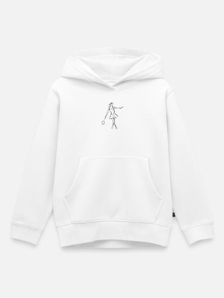 Badmintonspielerin - Kinder Premium Organic Hoodie - Weiß
