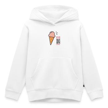Eis Gute Laune - Kinder Premium Organic Hoodie - Weiß - Vorne - AI Model Kid Female (0cm)