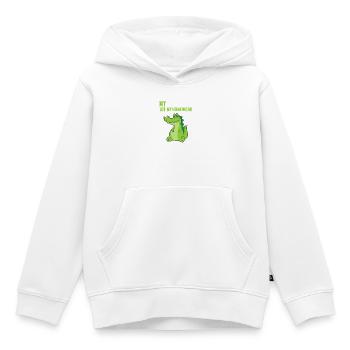 Alligator-Hausaufgaben-Unfug - Kinder Premium Organic Hoodie - Weiß - Vorne - AI Model Kid Female (0cm)