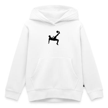 Fussballer Fallrückzieher - Kinder Premium Organic Hoodie - Weiß - Vorne - AI Model Kid Female (0cm)