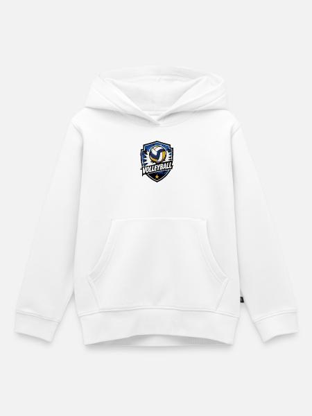 Volleyball Shield Dynamik - Kinder Premium Organic Hoodie - Weiß