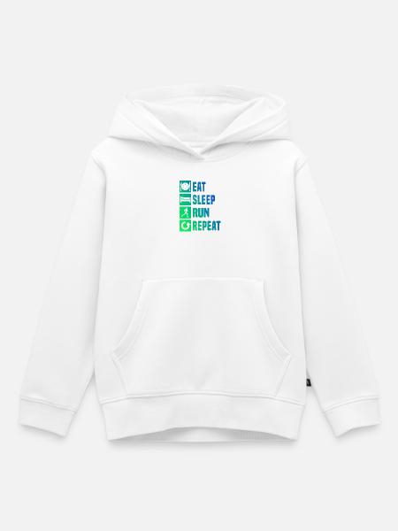 Geschenkidee für einen Running mit Running - Kinder Premium Organic Hoodie - Weiß