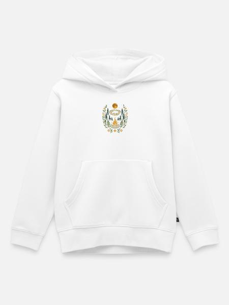 Kupala-Nacht-Lagerfeuer - Kinder Premium Organic Hoodie - Weiß