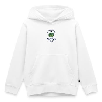 Annonce Grossesse Alerte Gros Bidon Chou - Sweat Premium à capuche enfant bio - blanc - Devant - AI Model Kid Female (0cm)