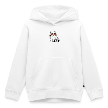 German flag raccoon German Germany - Kids Premium Organic Hoodie - white - Front - AI Model Kid Female (0cm)