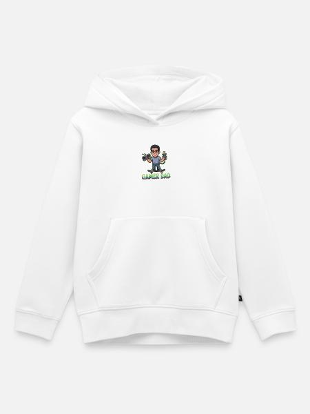 Gamer Dad Skateheld Controller - Kinder Premium Organic Hoodie - Weiß