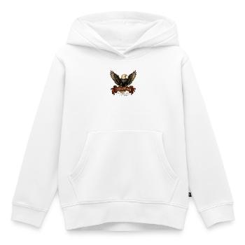 Liberty Eagle Banner 1776-2028 - Kids Premium Organic Hoodie - white - Front - AI Model Kid Female (0cm)