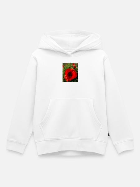 Mohnblumen in der Sonne 🌺 - Kinder Premium Organic Hoodie - Weiß