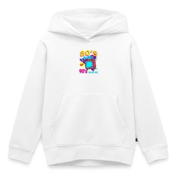 80s Baby 90s Made Me Neon - Kids Premium Organic Hoodie - white - Front - AI Model Kid Female (0cm)