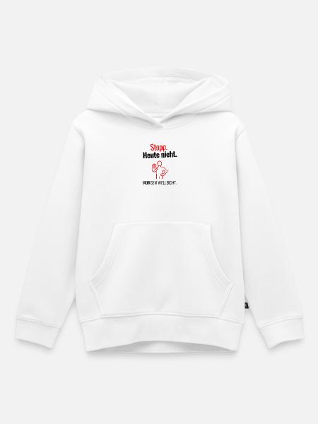 Stopp - Kinder Premium Organic Hoodie - Weiß