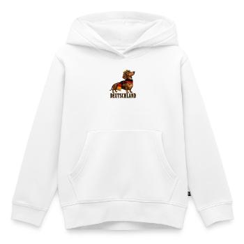 Dackel im Deutschland-Style - Kinder Premium Organic Hoodie - Weiß - Vorne - AI Model Kid Female (0cm)