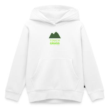 Neon Berge Touch Grass - Kinder Premium Organic Hoodie - Weiß - Vorne - AI Model Kid Female (0cm)