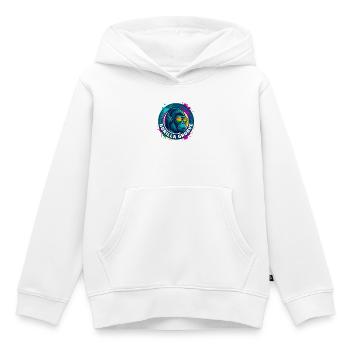 Gorilla Groove Gorille DJ Musique Casque - Sweat Premium à capuche enfant bio - blanc - Devant - AI Model Kid Female (0cm)