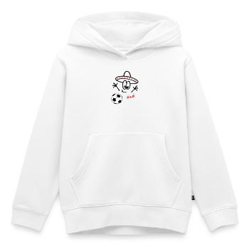 Sombrero Fußball  - Kinder Premium Organic Hoodie - Weiß - Vorne - AI Model Kid Female (0cm)
