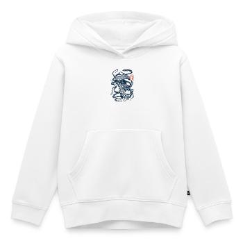 Grunge vintage de pieuvre - Sweat Premium à capuche enfant bio - blanc - Devant - AI Model Kid Female (0cm)