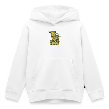 Fierté Geek du Brass Tuba Band - Sweat Premium à capuche enfant bio - blanc - Devant - AI Model Kid Female (0cm)