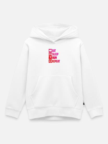 Geschenkidee für eine Running mit Running - Kinder Premium Organic Hoodie - Weiß