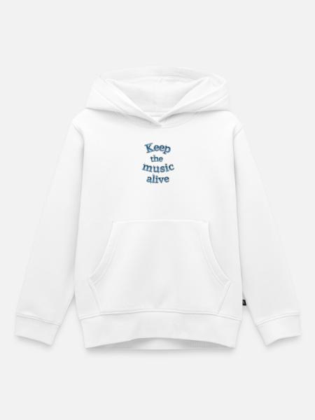 Halte die Musik am Leben - Kinder Premium Organic Hoodie - Weiß