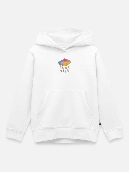 Rain Cloud Aquarell Gradient – Atmosphärisches Des - Kinder Premium Organic Hoodie - Weiß