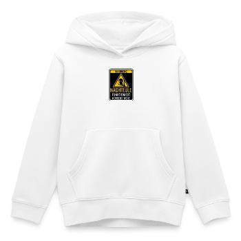Warnung Nachteule funktioniert morgens nicht - Kinder Premium Organic Hoodie - Weiß - Vorne - AI Model Kid Female (0cm)