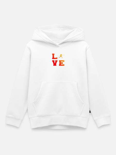Geschenkidee für die Frisbee-Spielerin mit Frisbee - Kinder Premium Organic Hoodie - Weiß