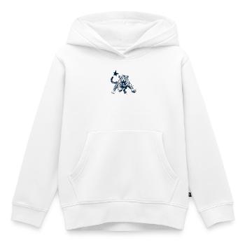 Wild Leopard Big Cat - Kids Premium Organic Hoodie - white - Front - AI Model Kid Female (0cm)