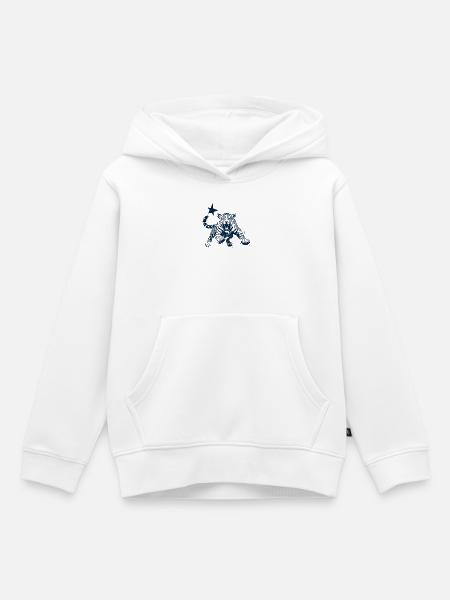 Wilder Leopard Raubkatze - Kinder Premium Organic Hoodie - Weiß