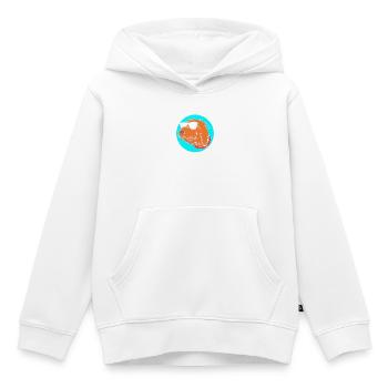 Griffon - Sweat Premium à capuche enfant bio - blanc - Devant - AI Model Kid Female (0cm)