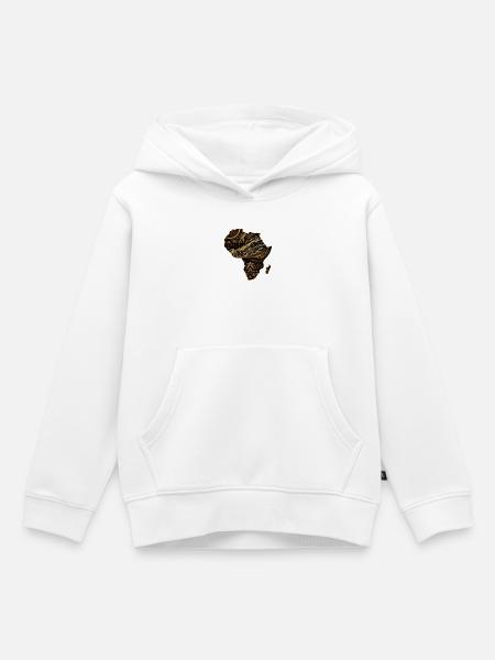 Afrika Krokodil Tribal Muster - Kinder Premium Organic Hoodie - Weiß