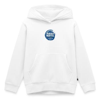 Morgenmuffel – Zu 100% funktioniere später - Kinder Premium Organic Hoodie - Weiß - Vorne - AI Model Kid Female (0cm)