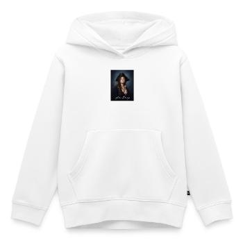 Portrait pirate d’Anne Bonny - Sweat Premium à capuche enfant bio - blanc - Devant - AI Model Kid Female (0cm)