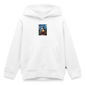 Anne Bonny in the Starry Night - Kids Premium Organic Hoodie - white - Front - AI Model Kid Female (0cm)
