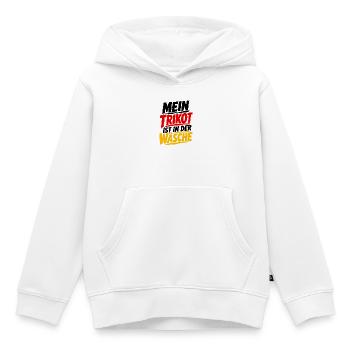Mein Trikot ist in der Wäsche - Kinder Premium Organic Hoodie - Weiß - Vorne - AI Model Kid Female (0cm)