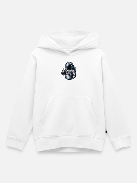 Kosmischer Daumenhoch - Kinder Premium Organic Hoodie - Weiß