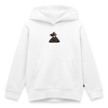 Roboterheld auf Schrottgerümpel - Kinder Premium Organic Hoodie - Weiß - Vorne - AI Model Kid Female (0cm)
