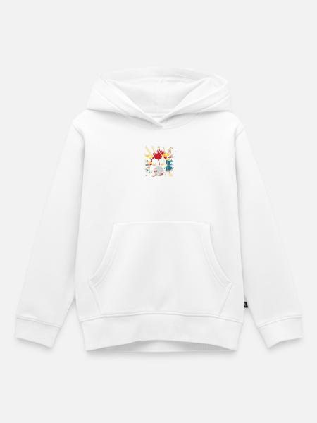 Schlagzeug - Kinder Premium Organic Hoodie - Weiß
