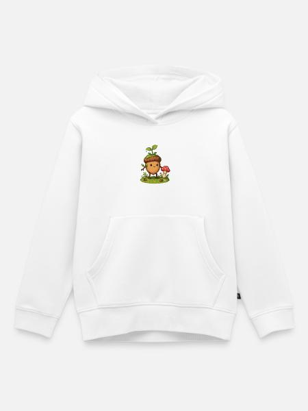 Waldspross Eichelheld - Kinder Premium Organic Hoodie - Weiß