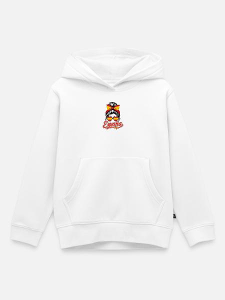 Fußball mit Spanien Flagge lustiger Ball - Kinder Premium Organic Hoodie - Weiß