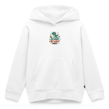 Großer Bruder 2027 Dino Geschwister Dino Bruder - Kinder Premium Organic Hoodie - Weiß - Vorne - AI Model Kid Female (0cm)