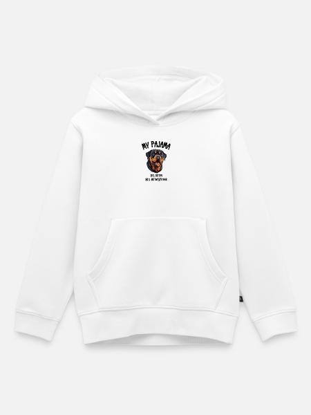 Hunde-Rottweiler-Pyjamas - Kinder Premium Organic Hoodie - Weiß