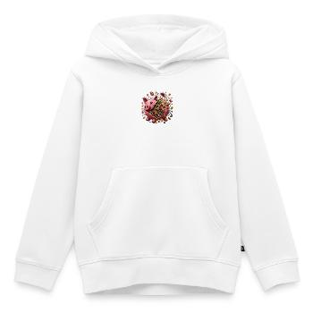 Pluie de trésors de tirelire - Sweat Premium à capuche enfant bio - blanc - Devant - AI Model Kid Female (0cm)