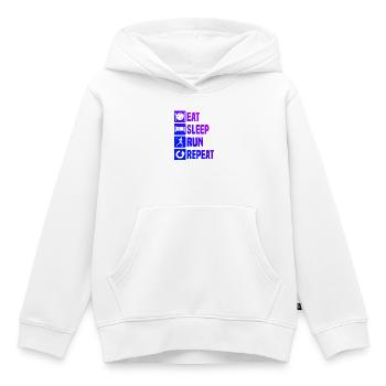 Geschenkidee für einen Running mit Running - Kinder Premium Organic Hoodie - Weiß - Vorne - AI Model Kid Female (0cm)