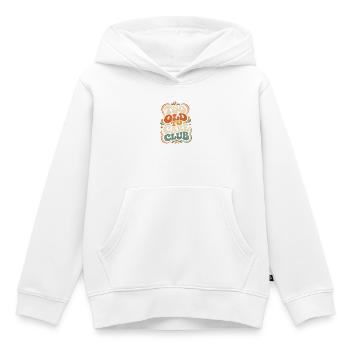 Too Old to Care Club - Kids Premium Organic Hoodie - white - Front - AI Model Kid Female (0cm)