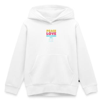 Lever - Sweat Premium à capuche enfant bio - blanc - Devant - AI Model Kid Female (0cm)